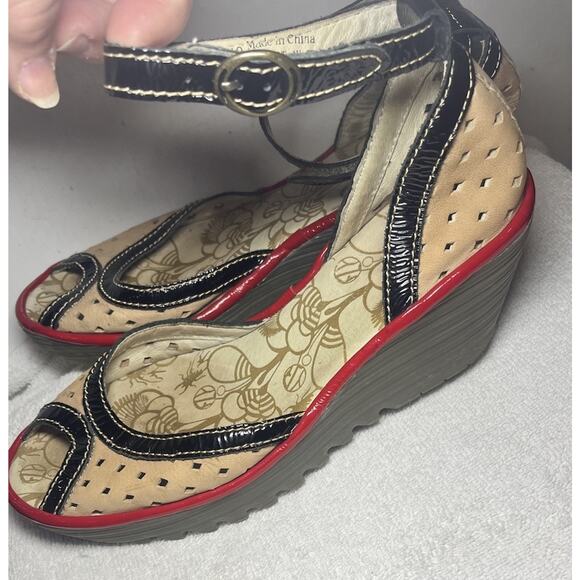 Fly London Womens Size Eu 40 US 9 Wedge Ankle Strap Sandals P500477017 - Picture 10 of 15